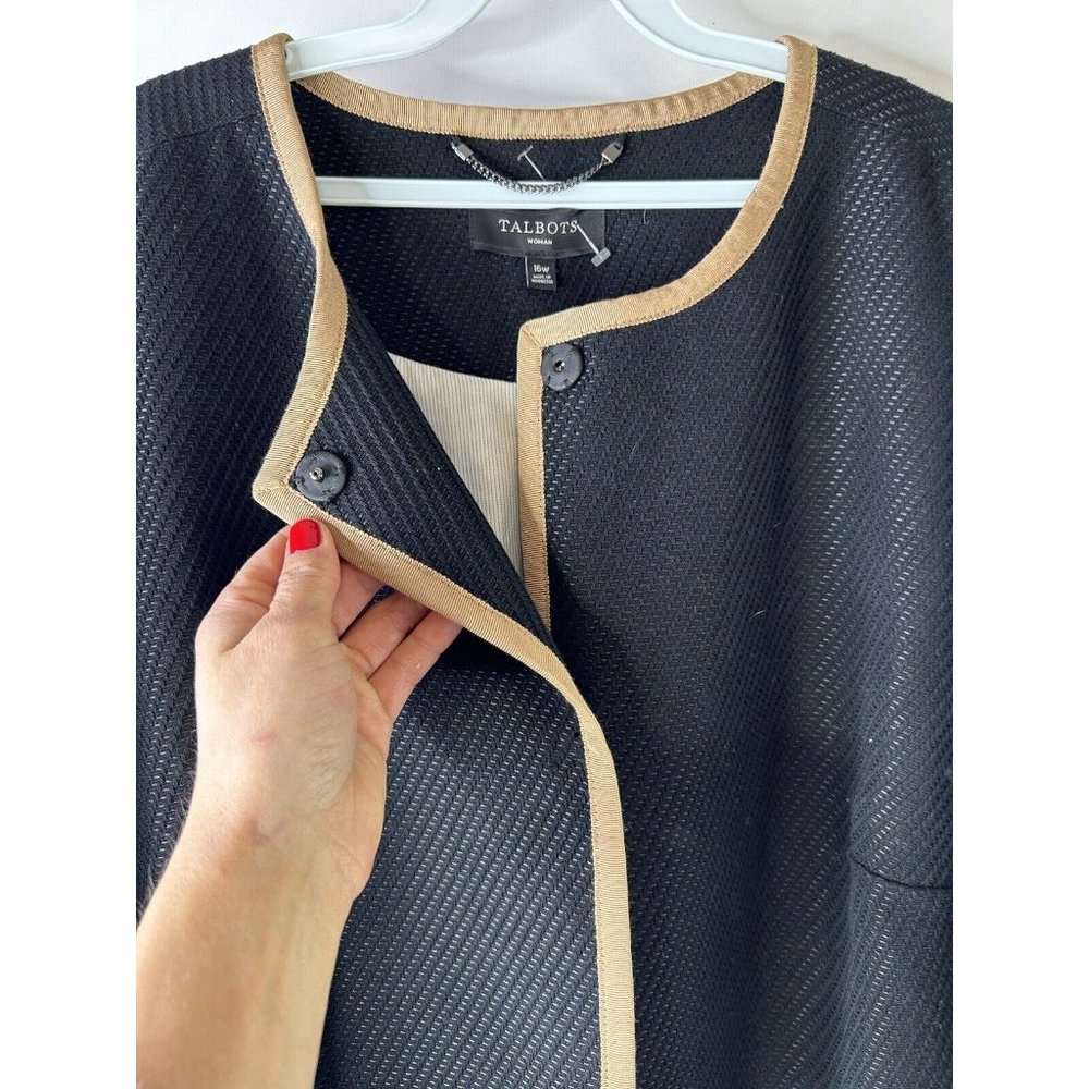 Talbots Color Block Lightweight Over Coat Trench … - image 2